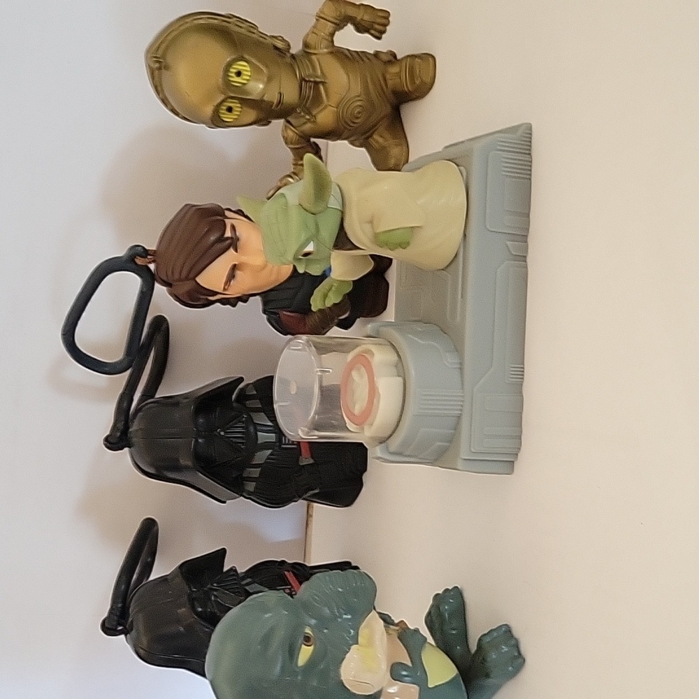STAR Wars Toys Happy Meal Toys Backpack Clips Darth Vader Yoda